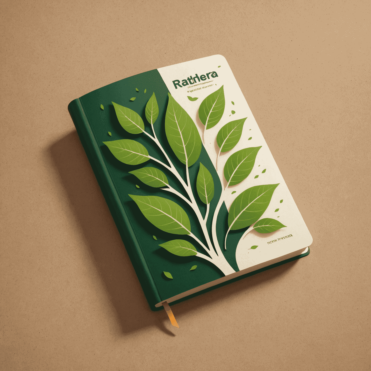 rawthetera logo featuring a stylized book design