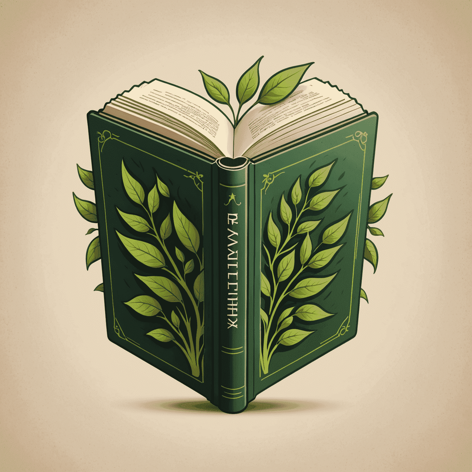 rawthetera logo featuring a stylized book design