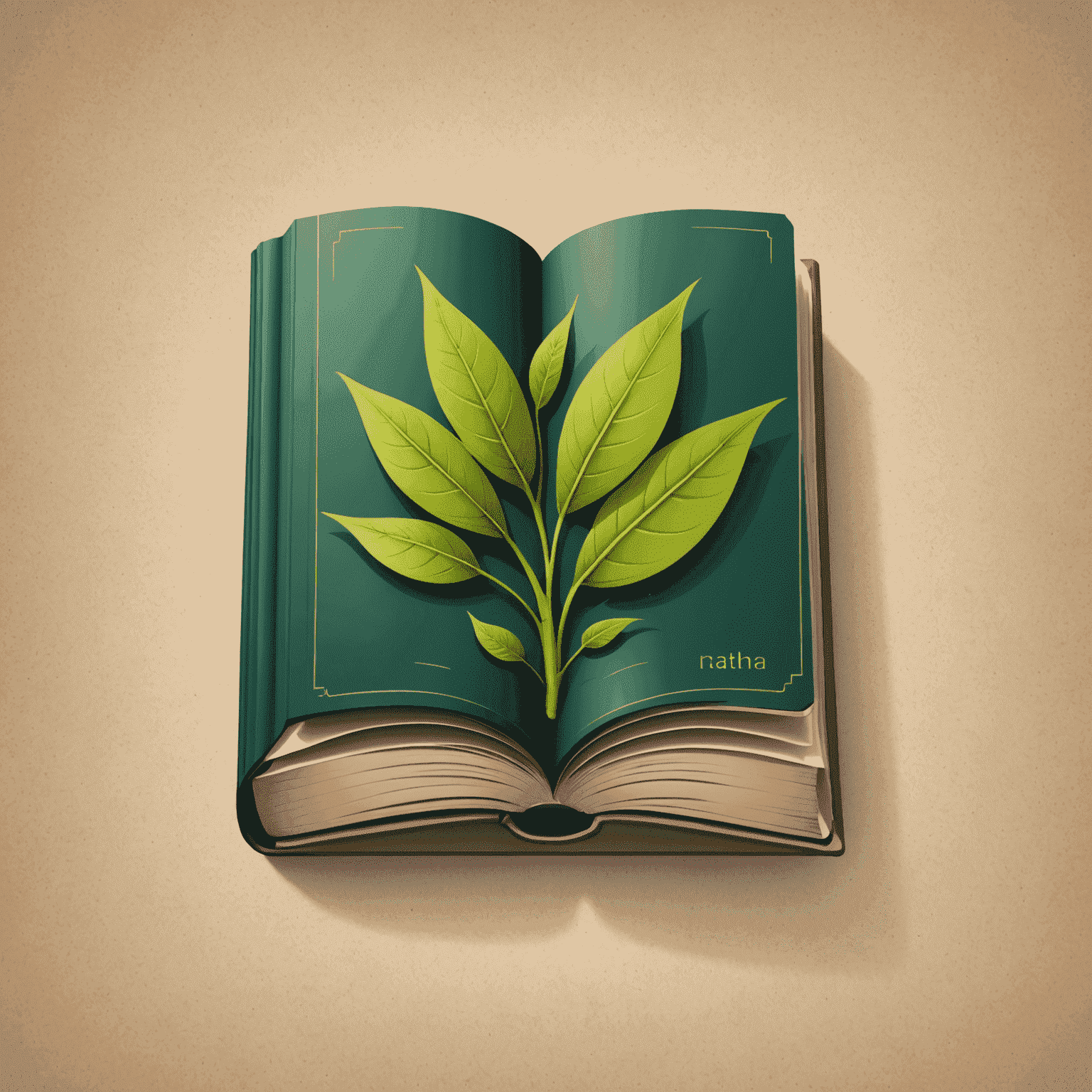rawthetera logo featuring a stylized book design