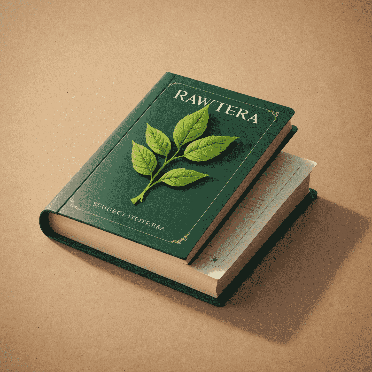 rawthetera logo featuring a stylized book design