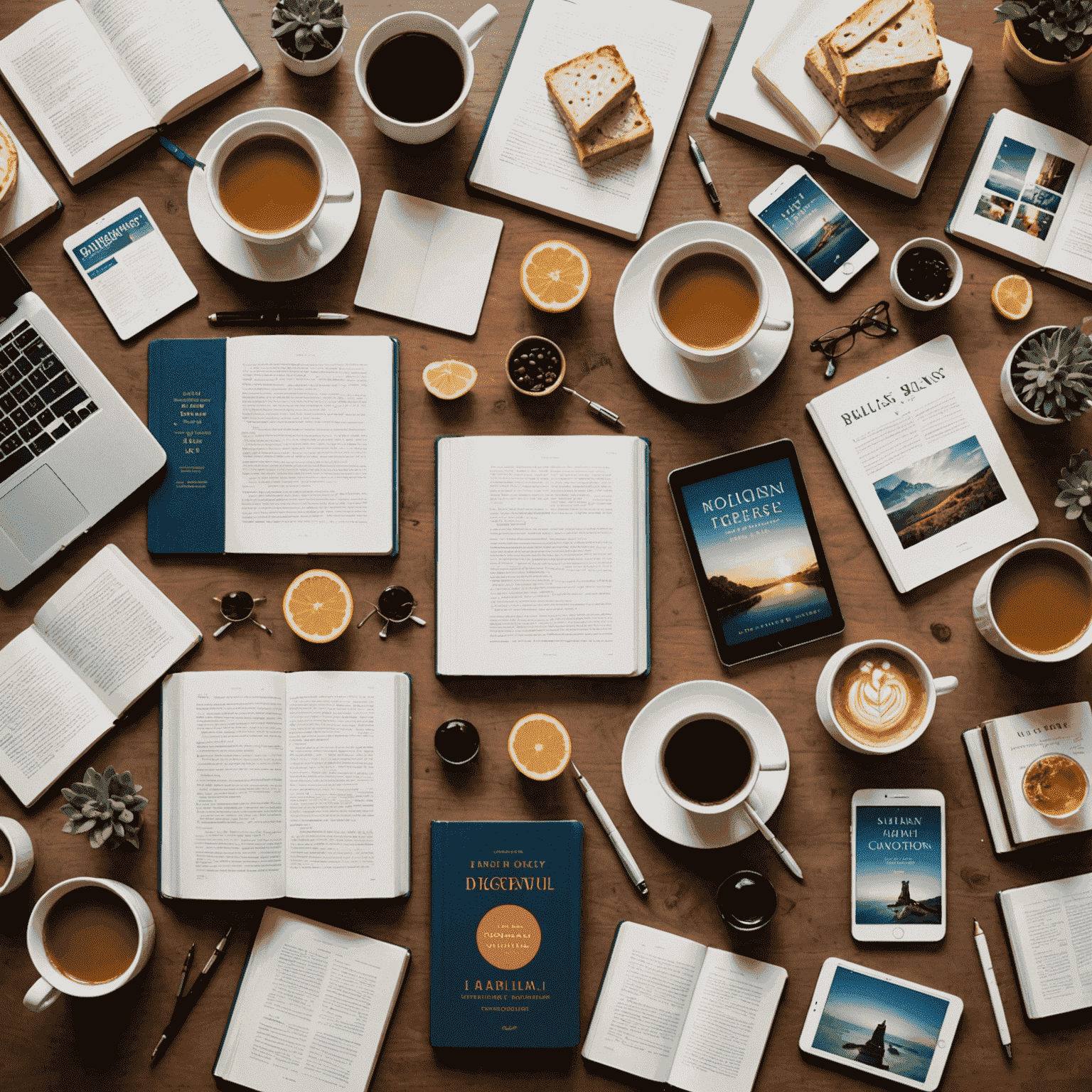 A collage showing various marketing strategies for books, including social media posts, book signings, and online advertisements